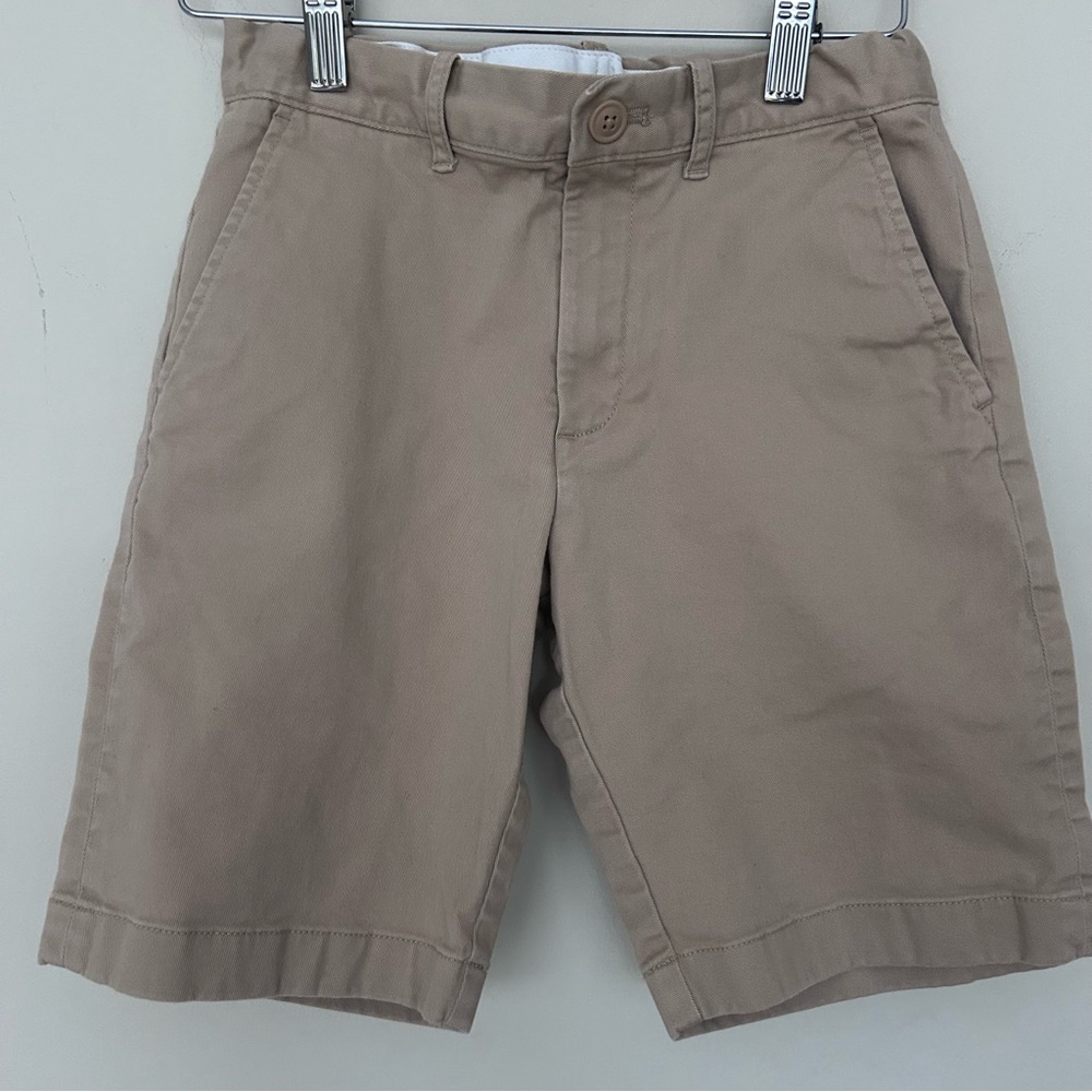 J Crew CrewCuts Boys Khaki Gramercy Flex Chino Shorts adjustable waist size 10